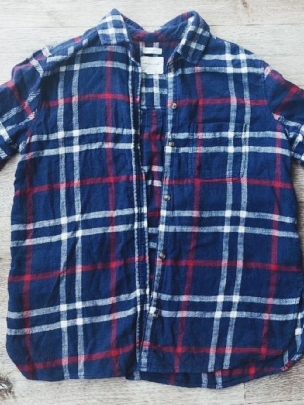 American Eagle Plaid Boyfriend Fit Shirt